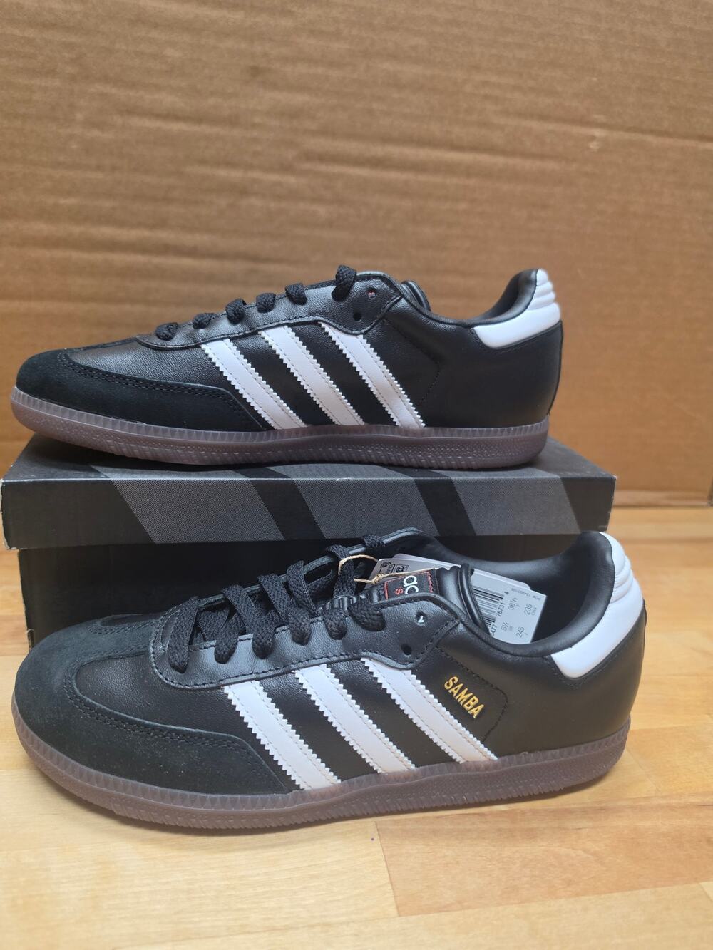 Adidas Samba J Big Kids Indoor Soccer Shoes Black IF1945 Boy’s Girl’s Size 6y